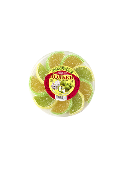 Мармелад фас. Яблочные Дольки 150г*30 Кр.Пищевик Мармелад фас. Яблочные Дольки 150г*30 Кр.Пищевик